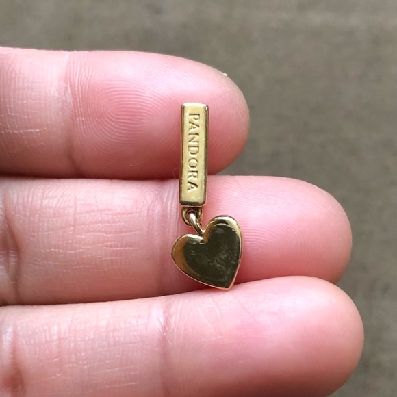 Pandora 14k Gold Plated Reflexion Mesh Bracelet w/ Pandora Charms & Safely Chain - Picture 9 of 15